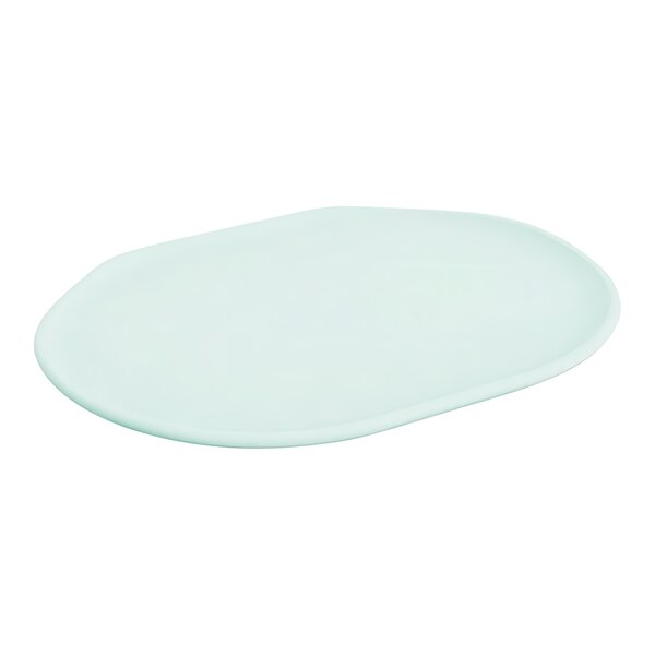 A white oval shaped Dalebrook by BauscherHepp melamine platter.