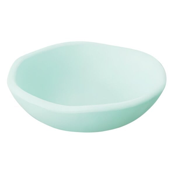 A light green Dalebrook melamine bowl with a crackle texture.
