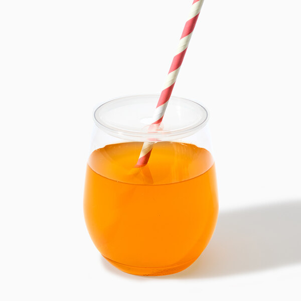 Tossware 2 1/2" Large Lid with Straw Slot for POP Glasses - 252/Case