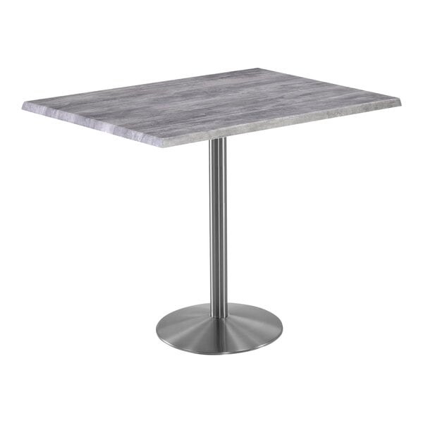 A Holland Bar Stainless Steel Base for a rectangular table.