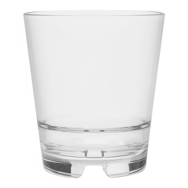 A clear Tossware Reserve Rocks Double Old Fashioned Glass.