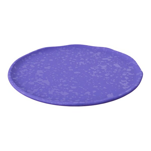 A purple Dalebrook melamine plate with white specks.