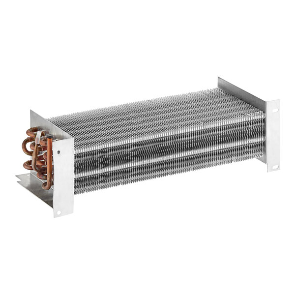An Avantco evaporator coil with copper coils on a metal heat exchanger.