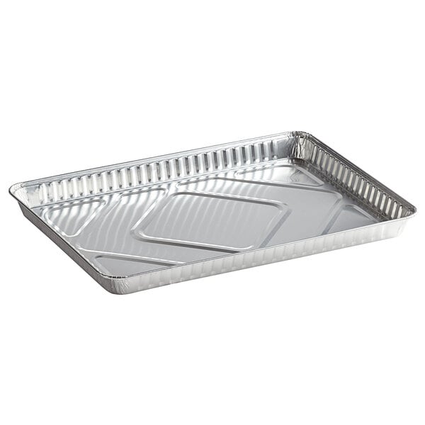 A Baker's Mark 1/2 sheet aluminum foil cake pan with a silver lining.
