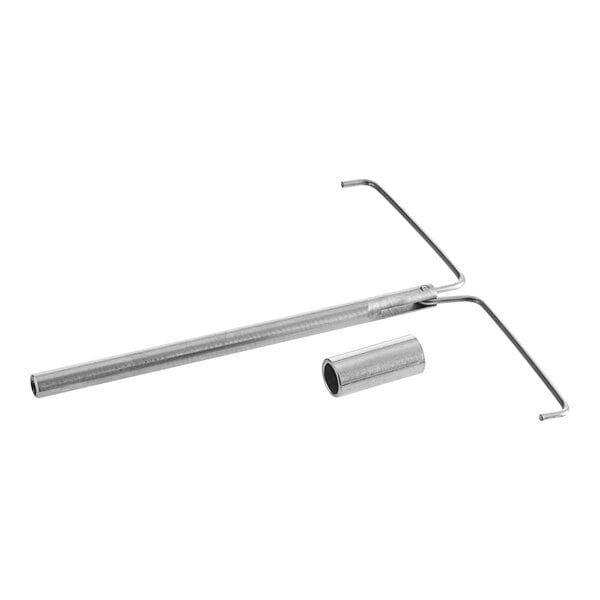 A long metal stir rod with a handle.
