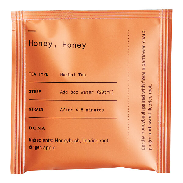A box of Dona Honey Herbal Tea Sachets on a white background.