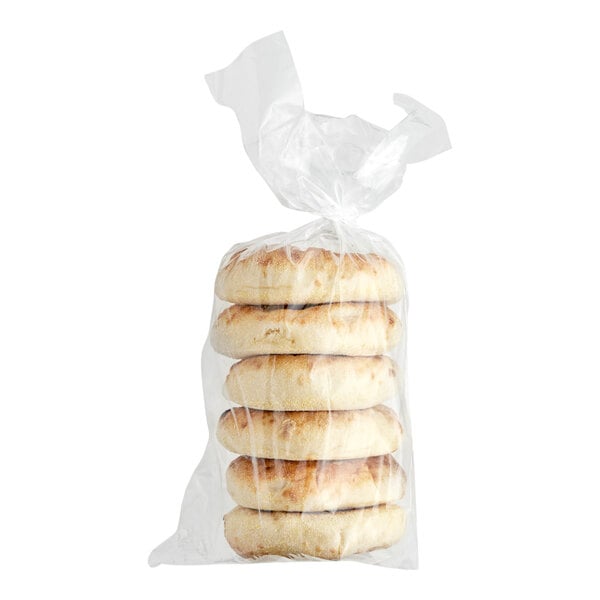 A bag of Just Bagels Authentic New York Classic Bialys in plastic wrapping.
