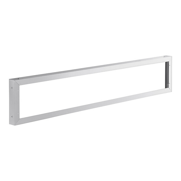 A white rectangular metal frame.