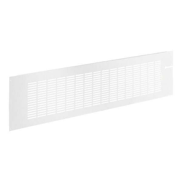 A white Avantco back grille with a grid pattern.