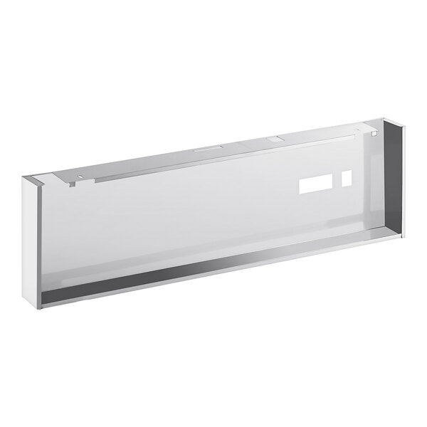 A white rectangular Avantco top cover panel with a logo in the middle.