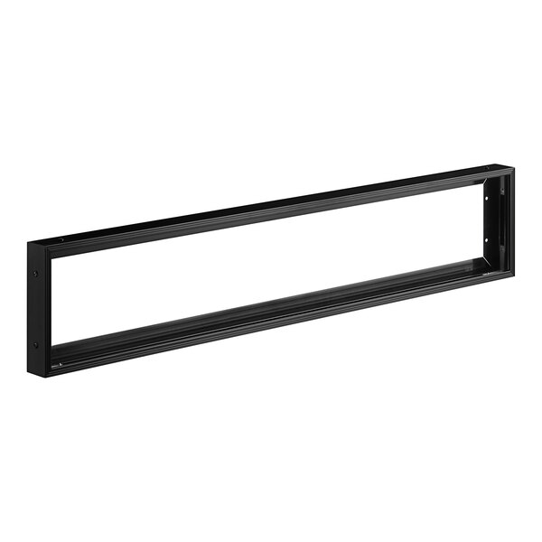 An Avantco black metal rectangular frame with a handle on it.