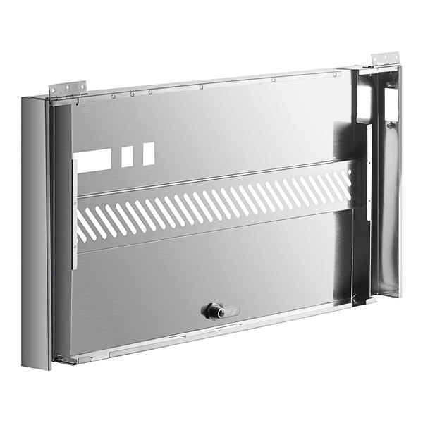An Avantco stainless steel top cover panel with holes.