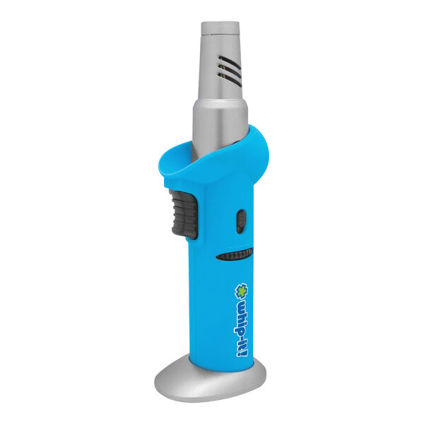 A blue and black Whip-It Tilt butane torch.