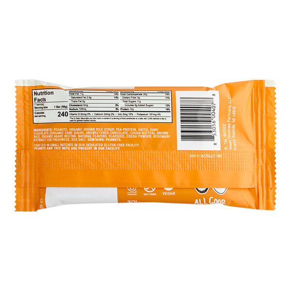 The GFB Chocolate Peanut Butter Bar package.