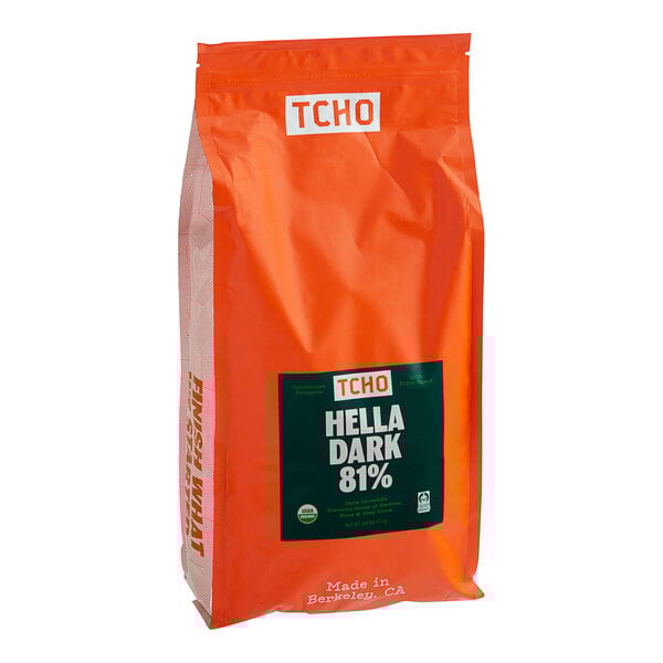 A case of TCHO Hella Dark 81% Dark Chocolate Hexagons on a white background.