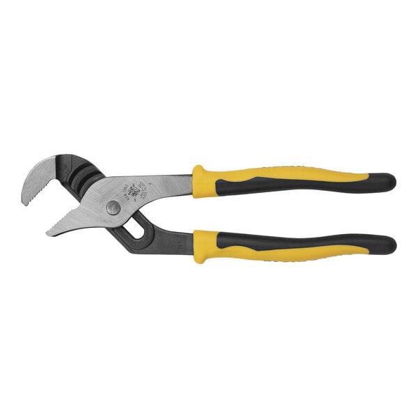 Klein Tools Journeyman pump pliers with yellow handles.