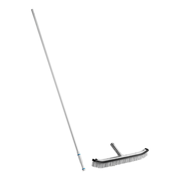 A Kemp USA 2-way telescoping metal brush with nylon and stainless steel bristles on a white background.
