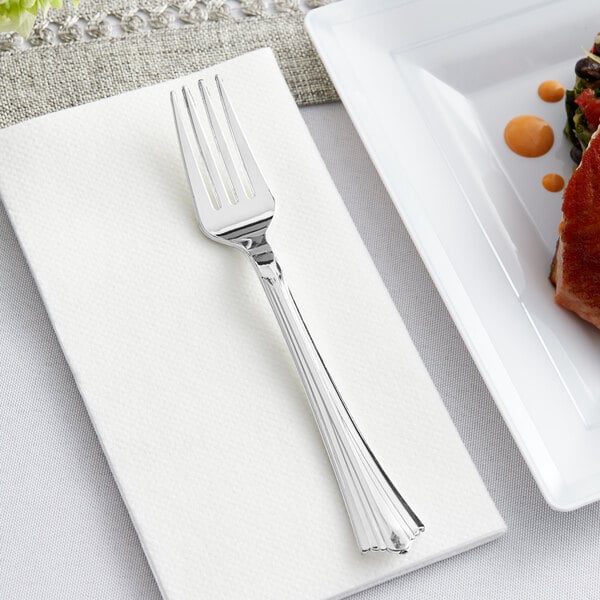Modern Silver Plastic Forks 20ct