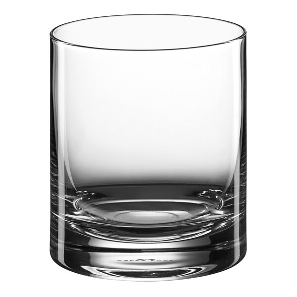 A clear Della Luce Origins rocks glass with a smooth bottom.