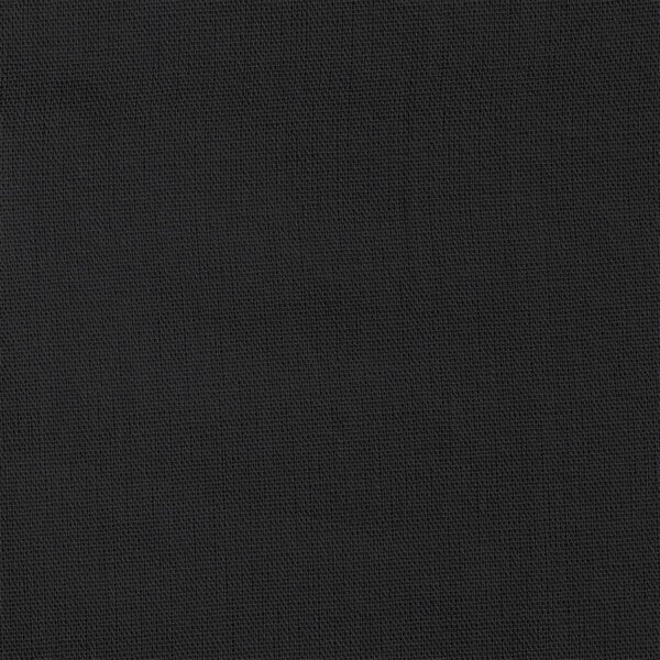 A close-up of a black fabric Lancaster Table & Seating chair cushion.