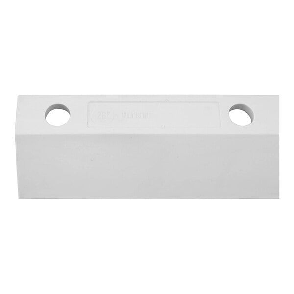 A white rectangular Midwest Rake EasySqueegee blade with two holes.