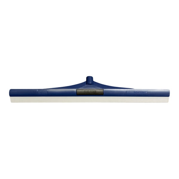 A blue Midwest Rake SpeedSqueegee with a black handle.
