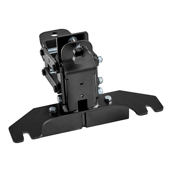 A black metal Lavex squeegee bracket assembly with bolts.