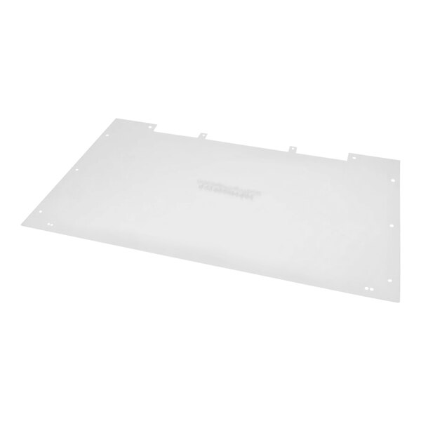 A white plastic sheet with holes.