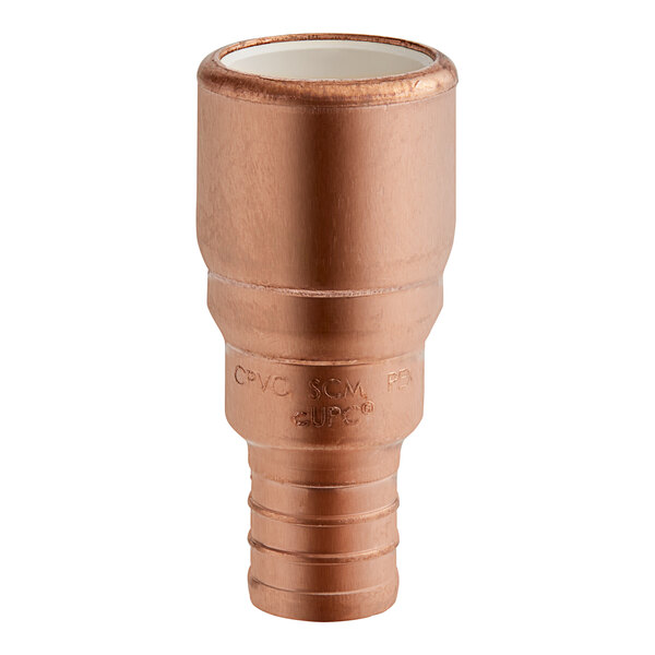 A Sioux Chief copper pipe fitting with a white inner tube.