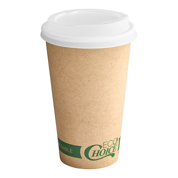 16 oz Compostable Paper Coffee Cup