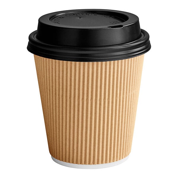 Paper Coffee Cups With Lids and Sleeves (100 ct)