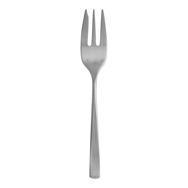 A silver fork with a long neck.