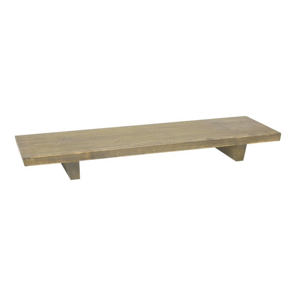 A Front of the House Asheville Cider Wood display board with legs.