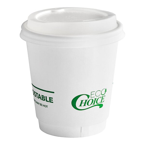 EcoChoice 16 oz. Smooth Double Wall Kraft Compostable Paper Hot