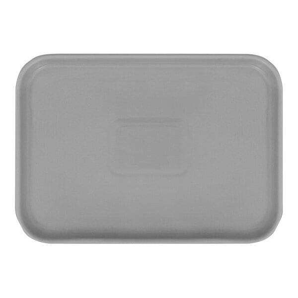 A white rectangular International Tableware ceramic tray with a grey rectangle in the middle.