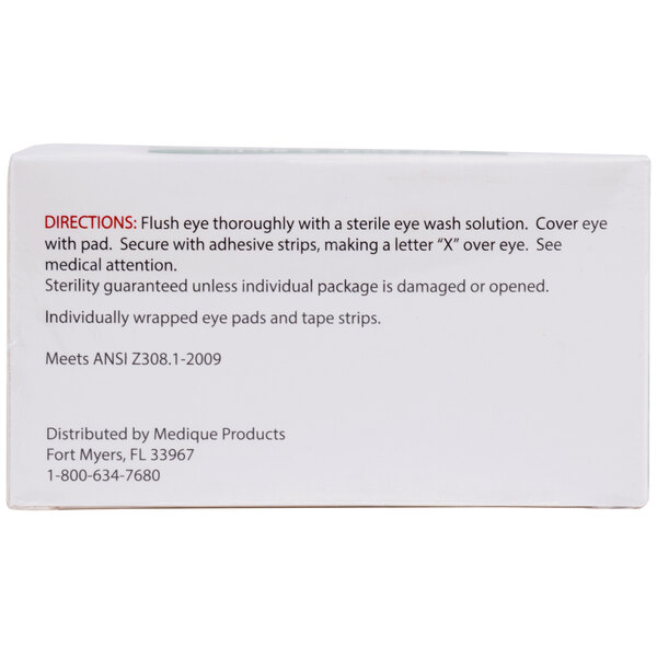 A white Medique package with black and red text.