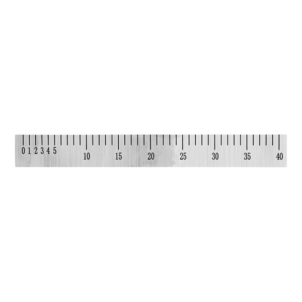 A white Estella measurement sticker with numbers.