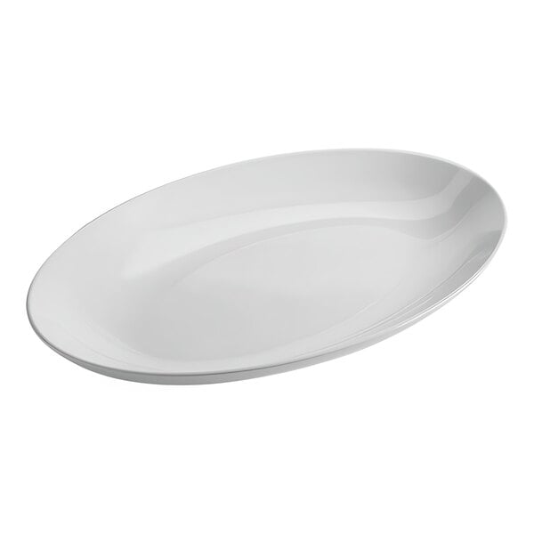 An American Metalcraft white oval melamine platter.