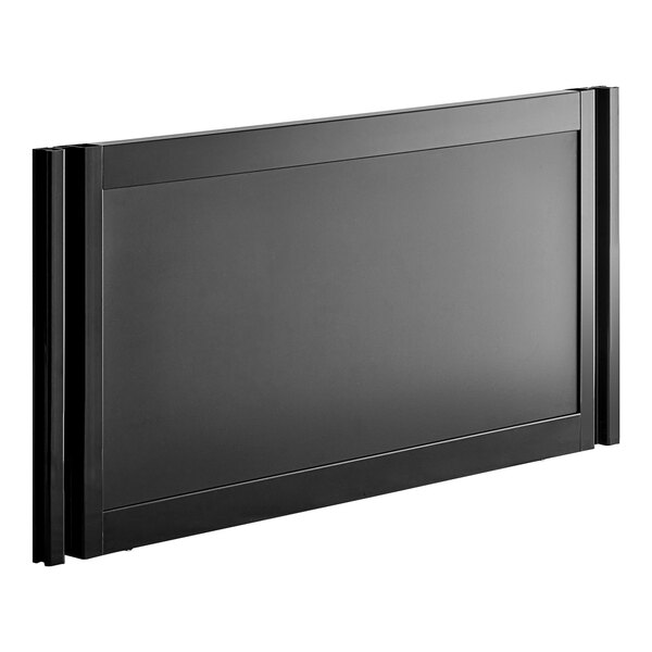 A black rectangular solid door for refrigeration equipment.