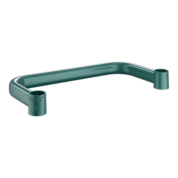 A green Regency U-shaped handle for shelving.