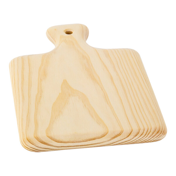 An American Metalcraft rubber wood charcuterie board with a handle.