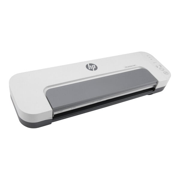 A white and grey HP 1240 laminator.