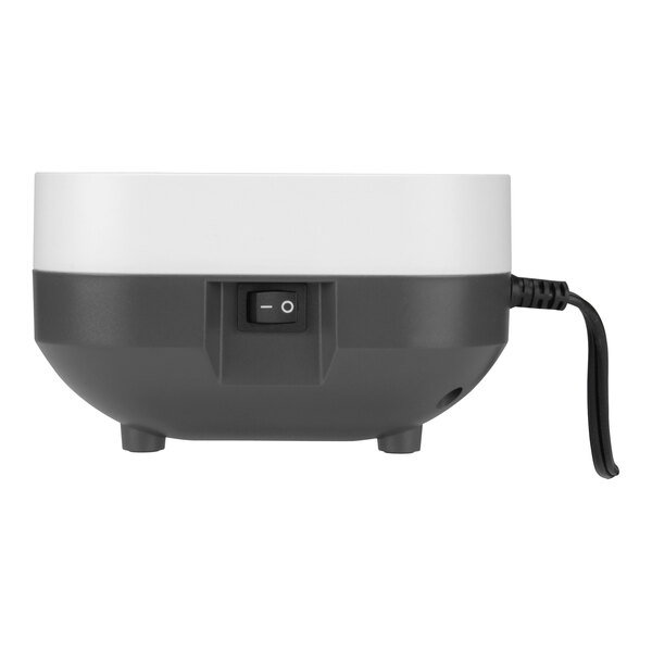 A black and white HP 1220 laminator with a power cord.