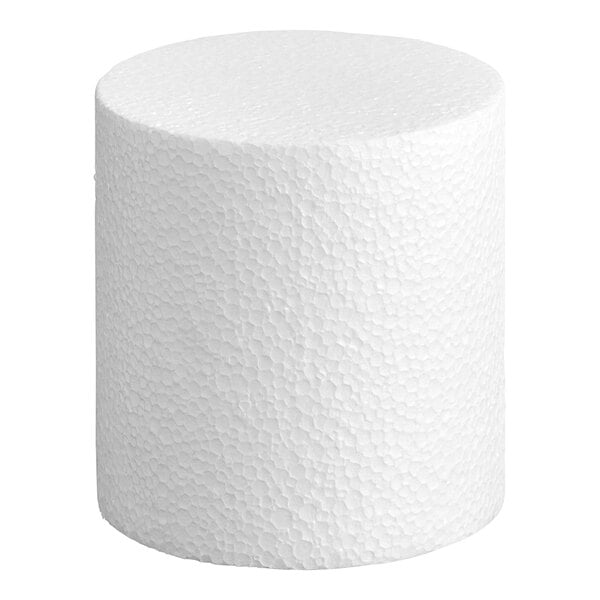 A white cylinder with a round surface.