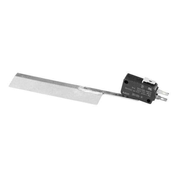 A close-up of the American Range microswitch with a metal piece.