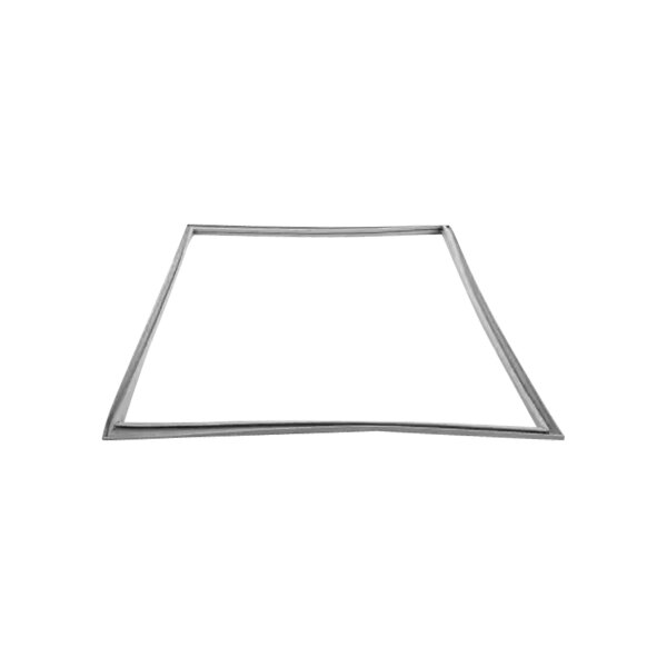 A rectangular metal frame with a white background.
