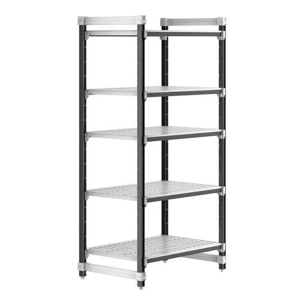 A Cambro Camshelving® Elements XTRA 5-Shelf Vented Starter Unit.