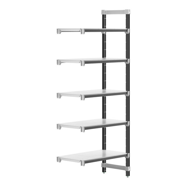 A white shelf for Cambro Elements XTRA shelving on a white background.