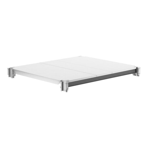 A white rectangular Camshelving® Elements kit with metal supports.