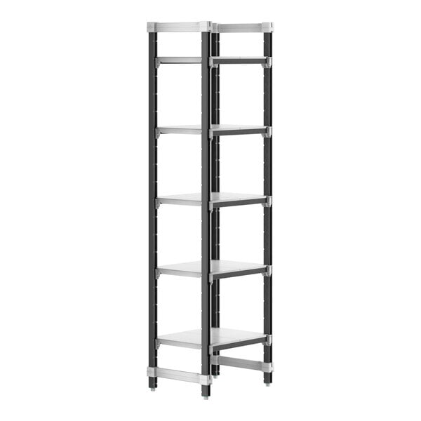 Cambro Camshelving® Elements XTRA 18" Wide 5-Shelf Solid Starter Unit with 84'' Posts